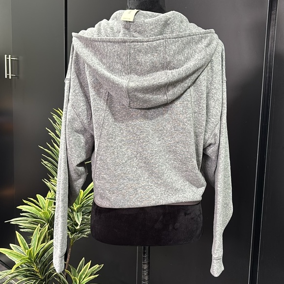 UpWest Snap Front crop hoodie,wide arm, knit cuffs,pockets,fleece like lining - Picture 5 of 13